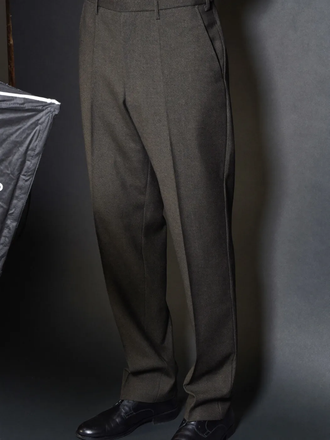Flat front, tapered